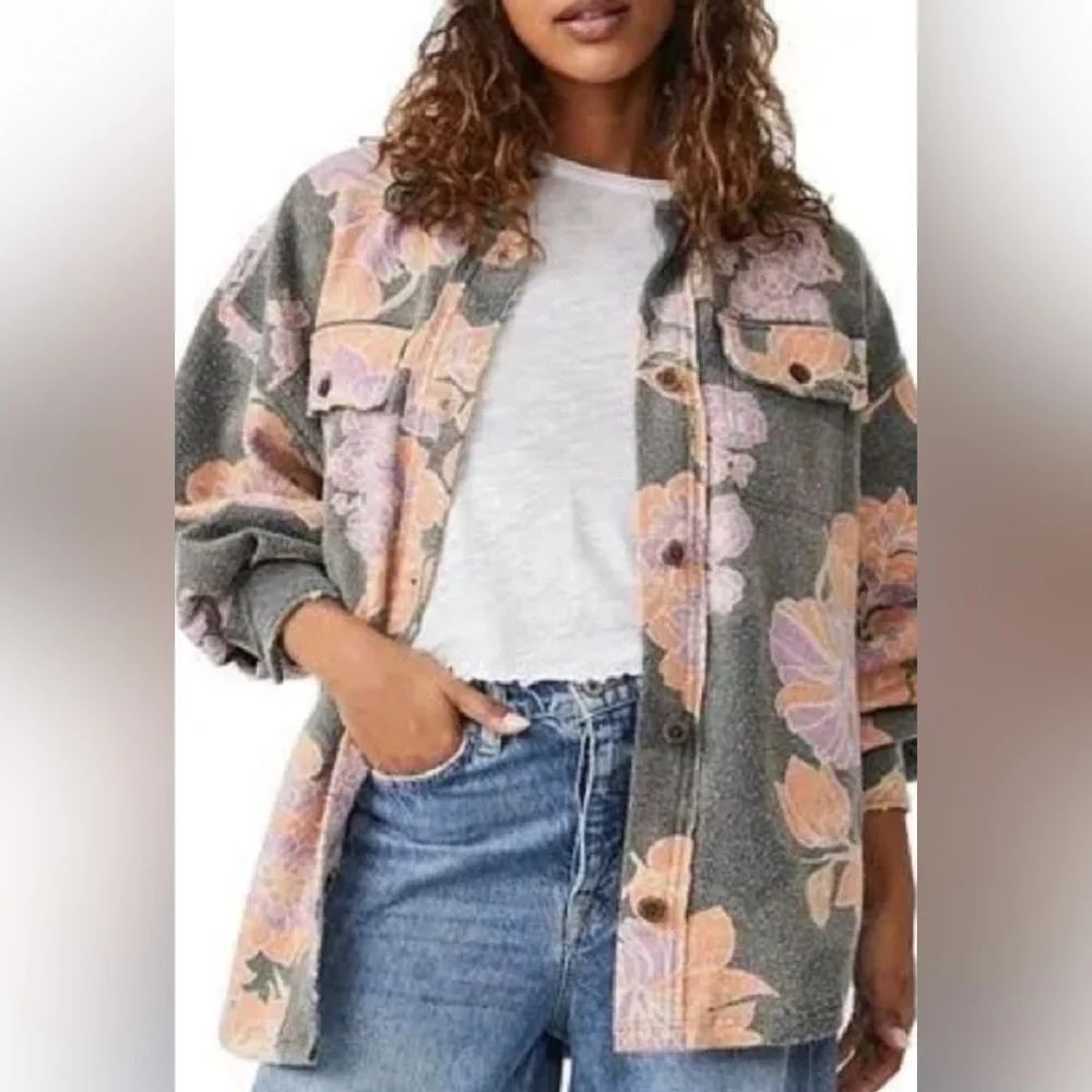 Free People Ruby Floral Jacket / Shacket - Picture 3 of 6